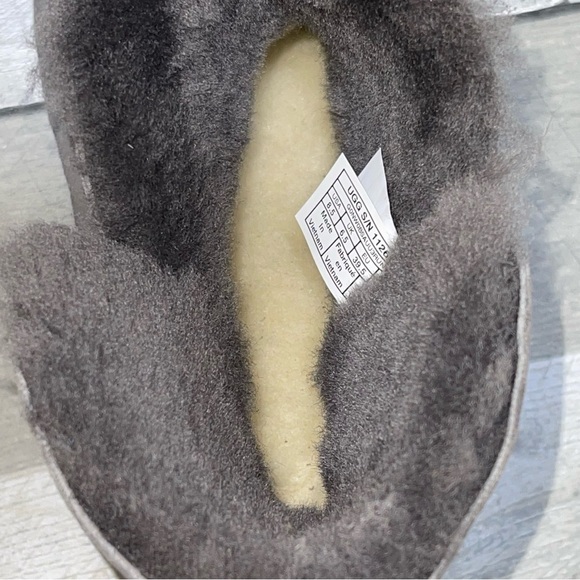 UGG Zariyah Boots Suede Shearling Ankle Booties - Charcoal Gray - Sz - 8.5 - Picture 9 of 10